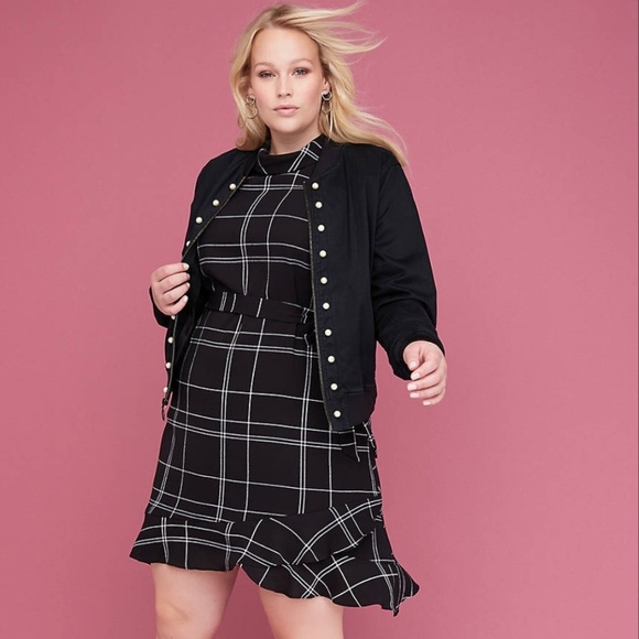 NWT Lane Bryant Women's Faux Pearl Bomber Jacket - Picture 4 of 4